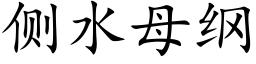 侧水母纲 (楷体矢量字库)