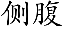 侧腹 (楷体矢量字库)