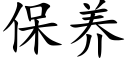 保养 (楷体矢量字库)