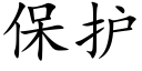 保護 (楷體矢量字庫)