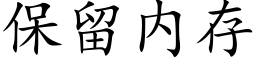 保留内存 (楷體矢量字庫)