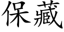 保藏 (楷体矢量字库)