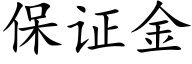 保证金 (楷体矢量字库)