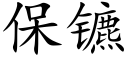 保镳 (楷體矢量字庫)