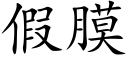 假膜 (楷体矢量字库)