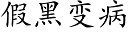 假黑变病 (楷体矢量字库)