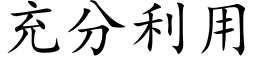 充分利用 (楷體矢量字庫)