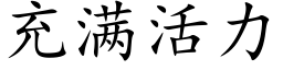 充滿活力 (楷體矢量字庫)