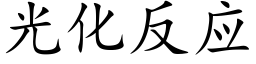 光化反应 (楷体矢量字库)