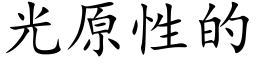 光原性的 (楷體矢量字庫)