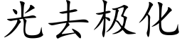 光去極化 (楷體矢量字庫)