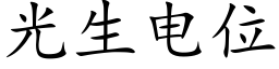 光生電位 (楷體矢量字庫)