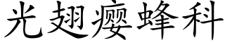 光翅瘿蜂科 (楷體矢量字庫)