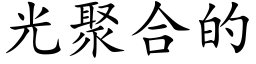 光聚合的 (楷体矢量字库)