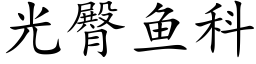 光臀魚科 (楷體矢量字庫)