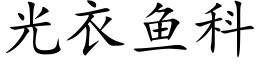 光衣魚科 (楷體矢量字庫)