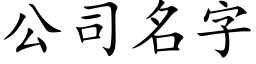 公司名字 (楷體矢量字庫)