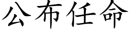 公布任命 (楷體矢量字庫)