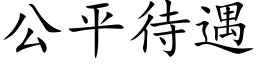 公平待遇 (楷體矢量字庫)