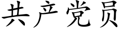 共产党员 (楷体矢量字库)