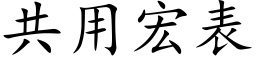 共用宏表 (楷體矢量字庫)