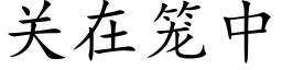 關在籠中 (楷體矢量字庫)