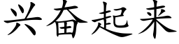 兴奋起来 (楷体矢量字库)