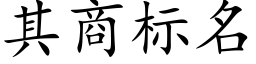 其商标名 (楷體矢量字庫)