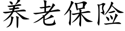 养老保险 (楷体矢量字库)