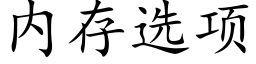 内存選項 (楷體矢量字庫)