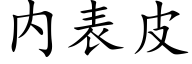 内表皮 (楷體矢量字庫)