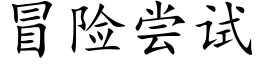 冒險嘗試 (楷體矢量字庫)