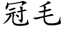 冠毛 (楷体矢量字库)