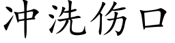 冲洗伤口 (楷体矢量字库)