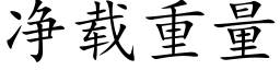 净载重量 (楷体矢量字库)