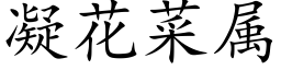 凝花菜屬 (楷體矢量字庫)