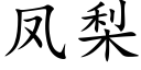 凤梨 (楷体矢量字库)