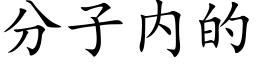 分子内的 (楷體矢量字庫)