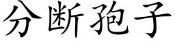 分断孢子 (楷体矢量字库)