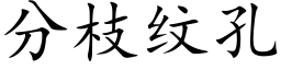 分枝紋孔 (楷體矢量字庫)