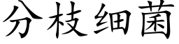 分枝细菌 (楷体矢量字库)