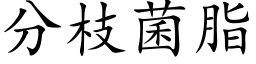 分枝菌脂 (楷体矢量字库)