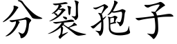 分裂孢子 (楷體矢量字庫)