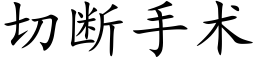 切斷手術 (楷體矢量字庫)