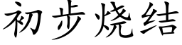 初步烧结 (楷体矢量字库)