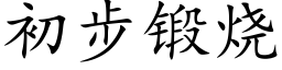 初步鍛燒 (楷體矢量字庫)