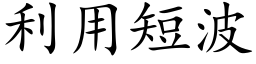 利用短波 (楷体矢量字库)