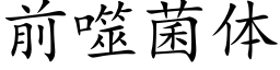 前噬菌體 (楷體矢量字庫)