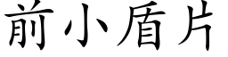 前小盾片 (楷體矢量字庫)