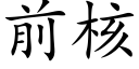 前核 (楷体矢量字库)